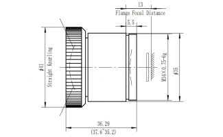 4.8mm f/1.0 Manual Focus Lenses for LWIR Thermal Imaging